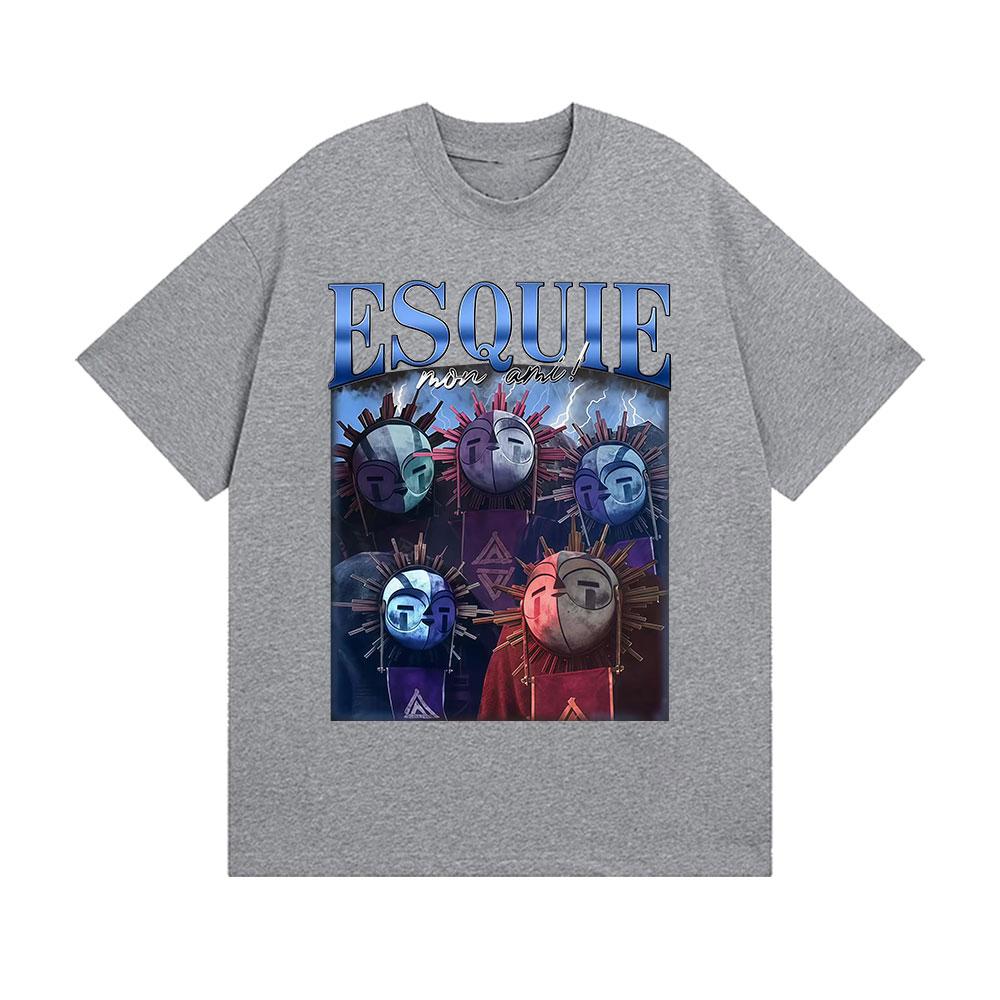 Esquie Mon Ami Clair Obscur Expedition 33 Graphic T-Shirt Men's Gothic Fashion O-Neck Cotton Short Sleeve T Shirt Y2k Streetwear