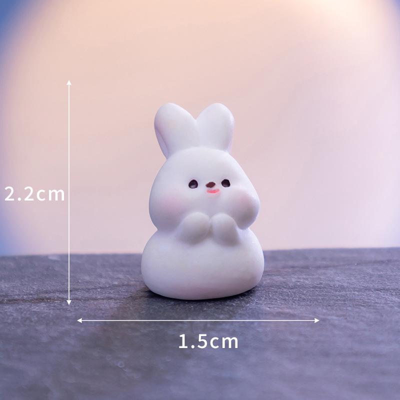 Cartoon Roztomilý Festival poloviny podzimu Králičí panenka Svátek poloviny podzimu Mooncake Dekorace na desku Roztomilý králičí pryskyřice Ornament dárek