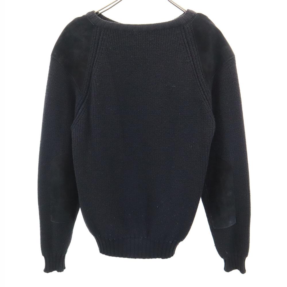 WILLIAM LOCKIE Old Scottish Wool Long Sleeve Elbow Patch Sweater 36 Knit Men's Used