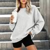 Damen Color Oversized Pullover Hoodie mit Taschen und