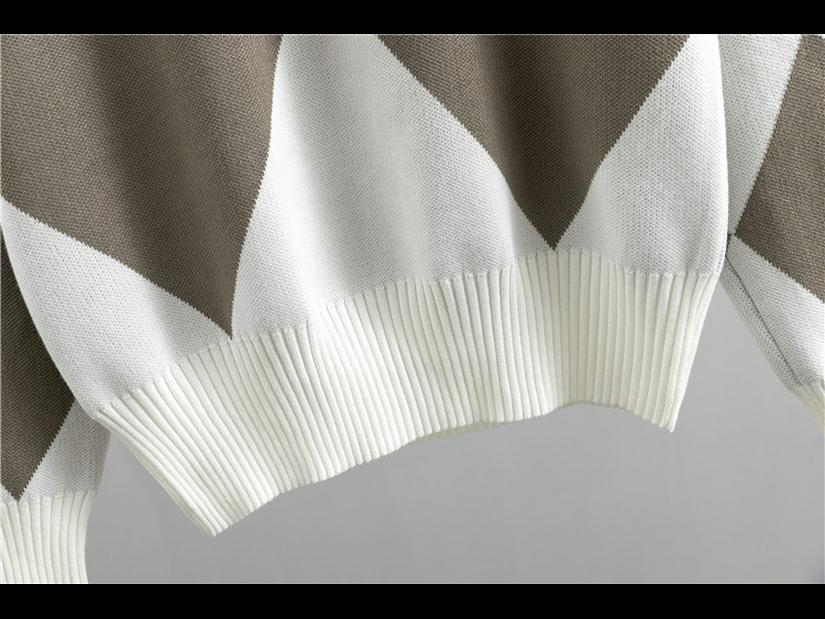 Costume deux pièces en tricot à col haut de style européen français pour femme - Mode tendance automne/hiver