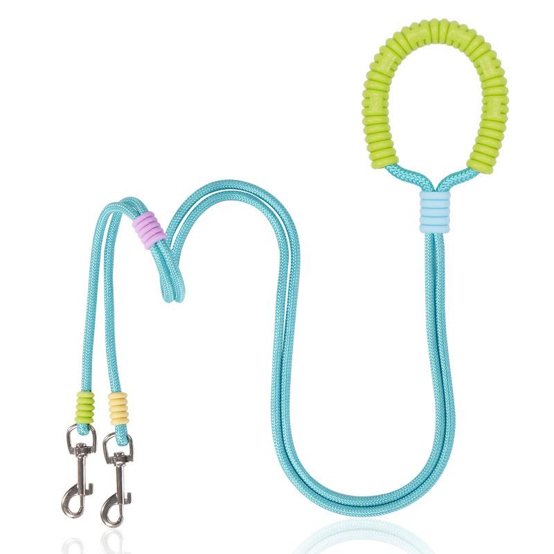 1/2 ks Lehké vodítko pro psa s dvojitou rukojetí Vodítko proti ztrátě psa Potřeby pro domácí mazlíčky Dvojité trakční lano pro domácí mazlíčky