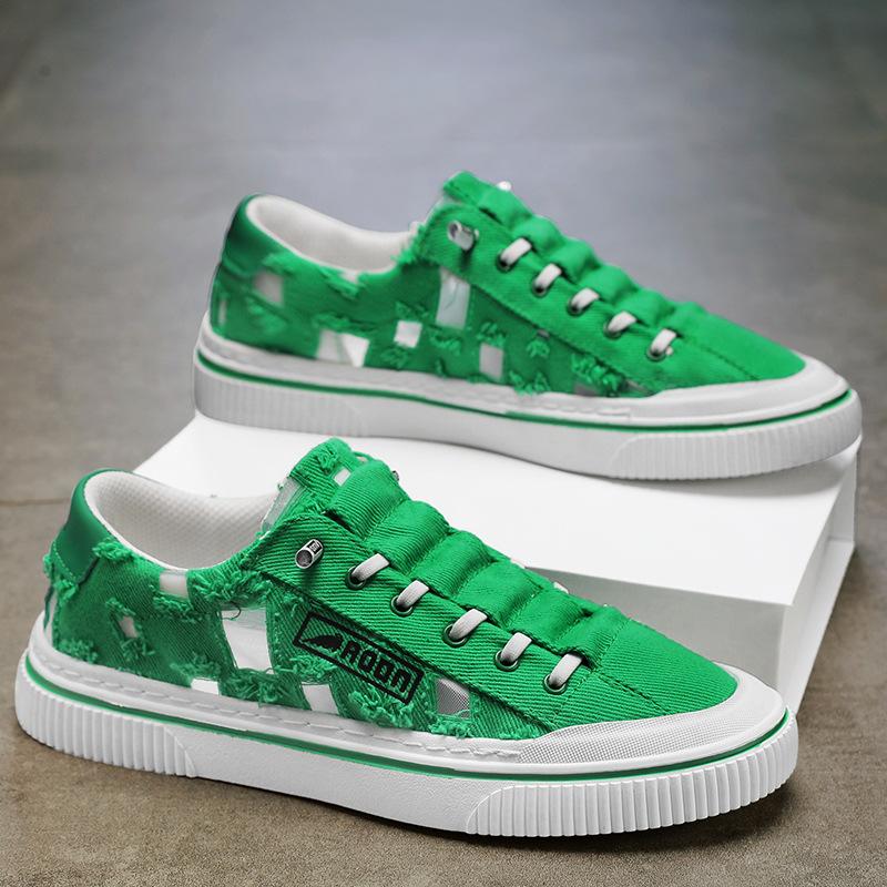 Popular Canvas Men'S Shoes Summer Breathable Casual Versatile Board Shoes Trend Lazy Flat Student Cloth Shoes