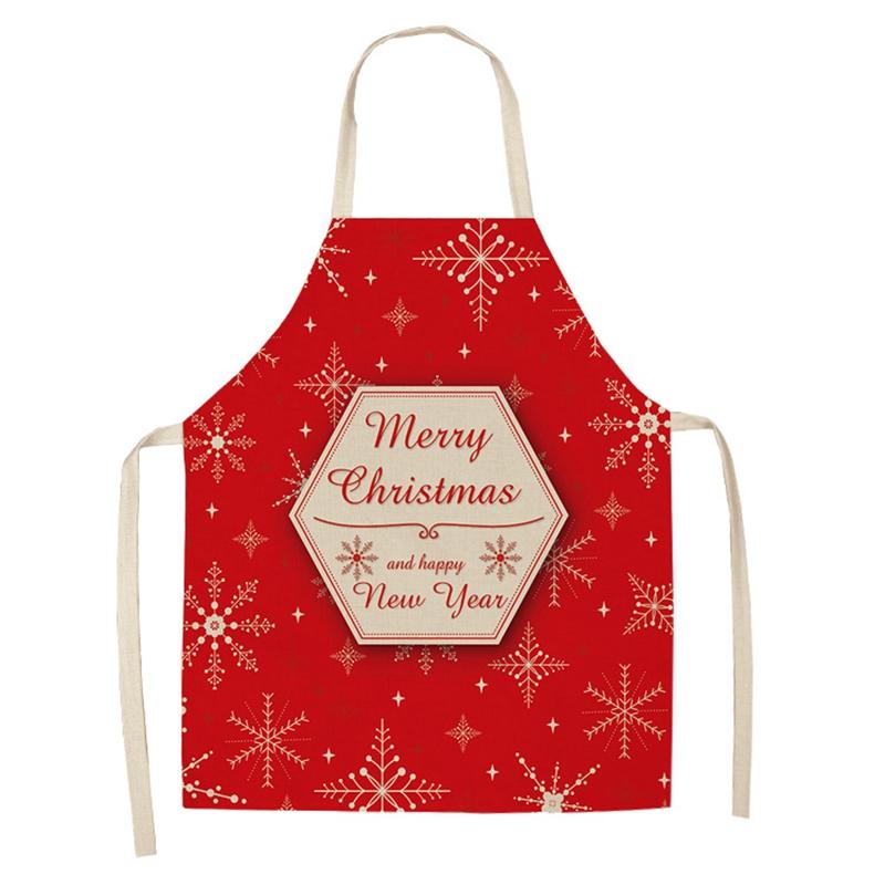 Linen Merry Christmas Apron Christmas Decorations for Home Kitchen Accessories 2025 Christmas Natal Navidad 2025 New Year Gifts