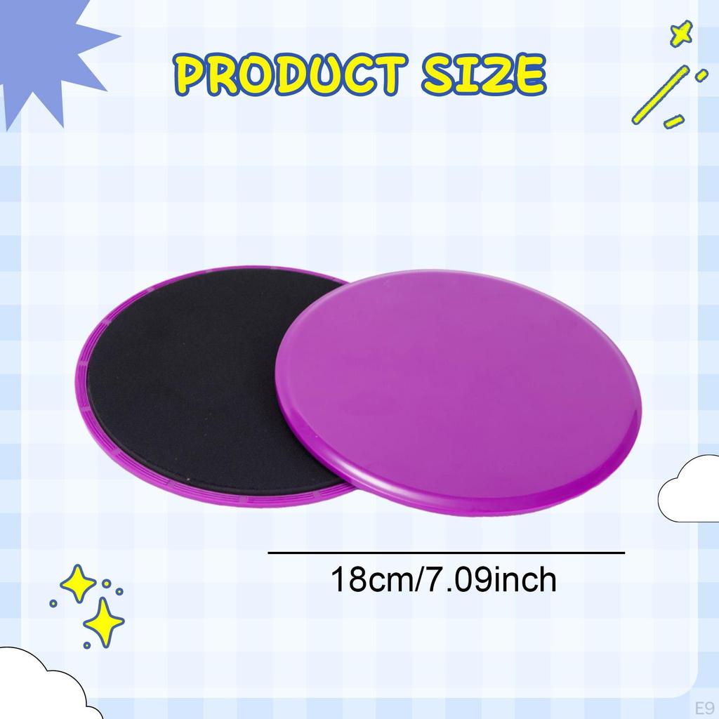 2 Pieces Core Slider Sliding Discs Abdominal Training Lightweight Double Sided Ab Pads Exercise