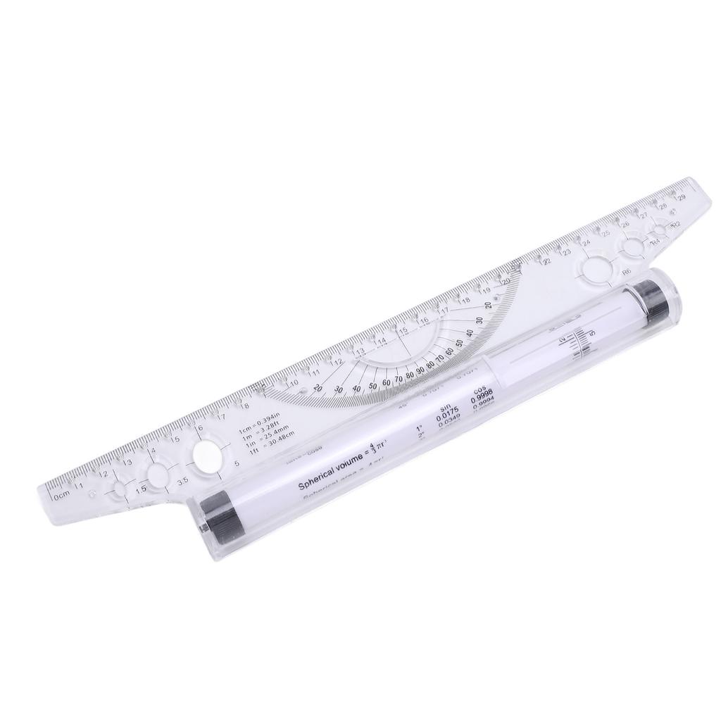 סרגל גלגול לקו מקביל, קשת, עקומה, מדידה - סרגל גלגול עם זוויתן מובנה