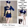 Sexy Exotic Costumes Sexy Lingerie Nightclub Women Police Uniform Double Zipper Free Open Crotch Cospaly Outfit Sexy Skirt Dress