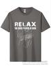 Electric Guitar Nevan Music Tshirt Relax The Bass Player Is Here 100% Cotton Fashionable Black T Shirt Summer Popular Tees