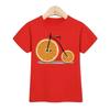 Children 2026 New Summer Tshirt Fruit Bicycle Funny Shirt Boys Girls Cartoon Tops Short Sleeve Tees