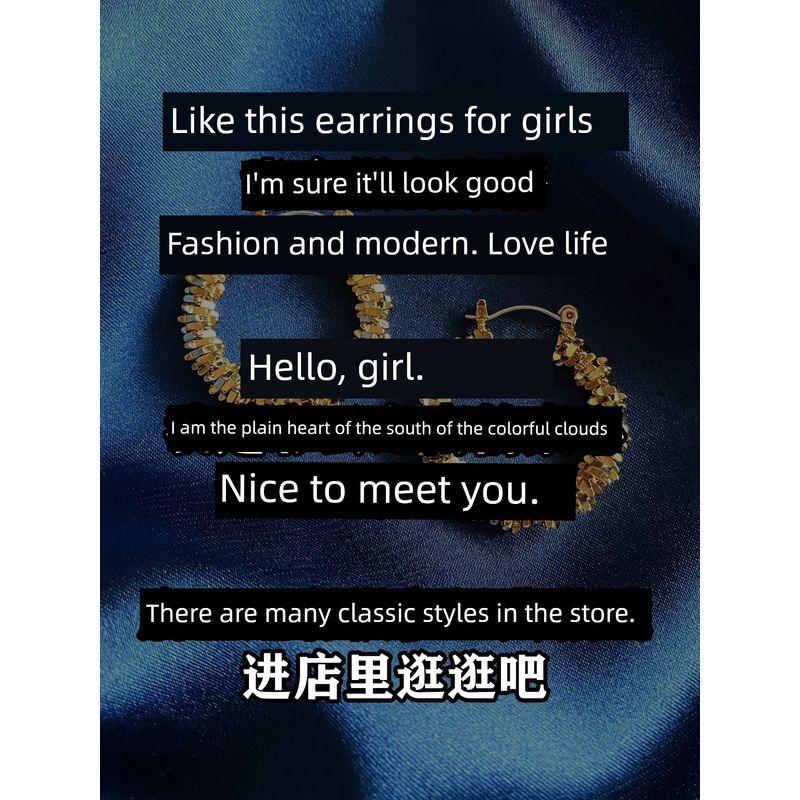 Accessible Luxury Fashion Exaggerated Broken Gold Hoop Elegant Earrings