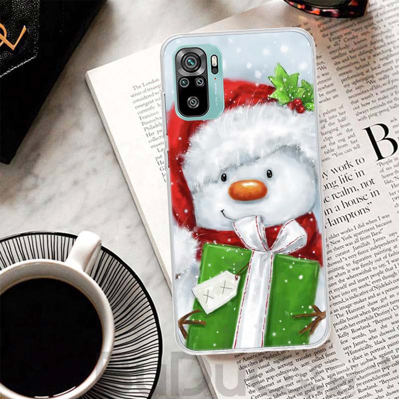 Merry Christmas Cartoon Cute Snow Cover For Xiaomi Redmi Note 14 13 12S 12 11 Pro Plus Phone Case 11S 10S 10 11E 11T 14Pro 13Pro