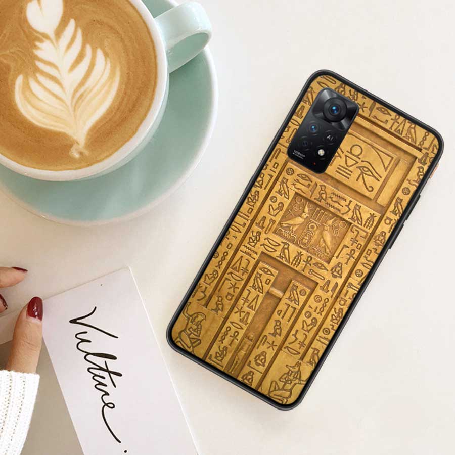 Egypt Pharaoh mural Phone Case For Xiaomi Redmi Note 12 Plus 12S 11 11T Pro 5G 11E 11S 4G 10 10S 9 9S 9T 8 8T 7 6 5 Cover Shell