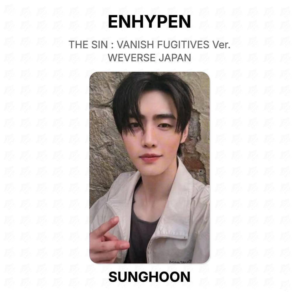 ENHYPEN DIE SÜNDE : VANISH FUGITIVES Version. WEVERSE JAPAN Offizielle Fotokarte