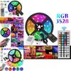 Rgb 5/10m À Prova D'água 3528 Smd 300/600 Led Fita de Luz Flexível Com Controle Remoto**