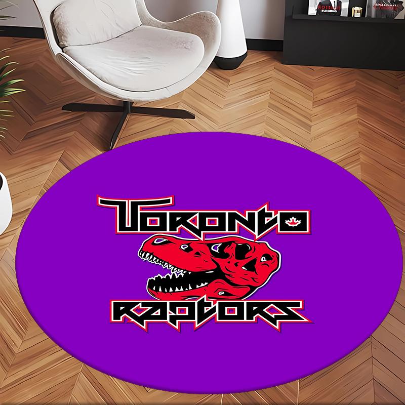 Toronto Raptors (1) Ofis için Yuvarlak Halı Ofis, Yatak Odası, Oturma Odası ve Ev Alanı için Dekoratif Yer Halısı