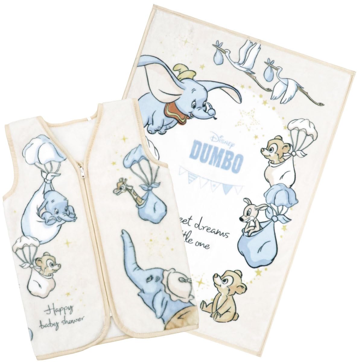 

un doudou Fluffy Blanket + Sleeper Set (2-Piece Set) Disney Dumbo New Meyer Warm Fluffy Blanket NZ2000-2200-DU