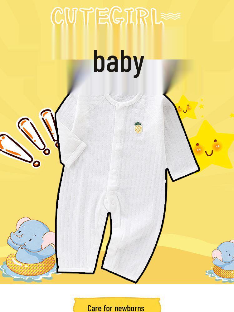 Pure Cotton Baby Romper - Soft, Skin-Friendly, Long Sleeve Pajamas for Newborns