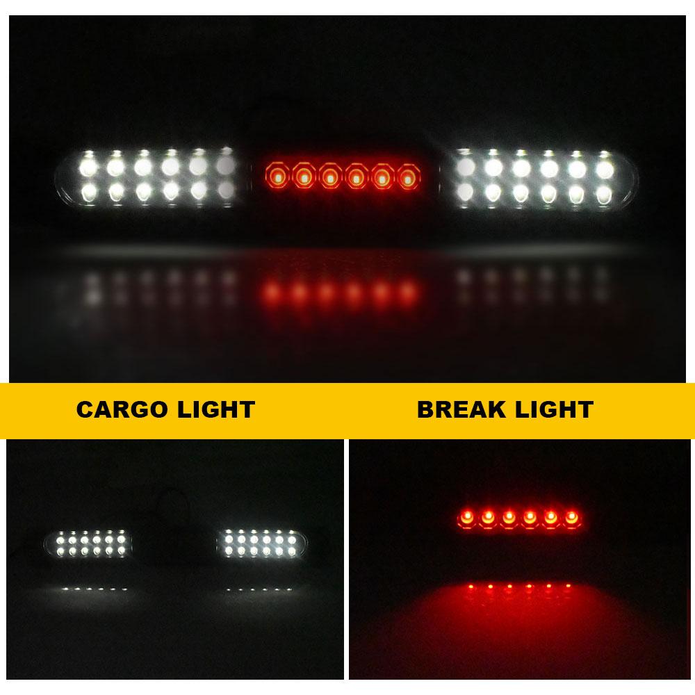 For Ford F150 1997 - 2003 Heritage Excursion LED Third Brake Light Cargo 3rd High Mount Stop Light Black Housing Smoke Lens