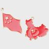 Creative China Map Flag Keychain: Patriotic Pendant - Ideal for National Day or New Year's Gifts