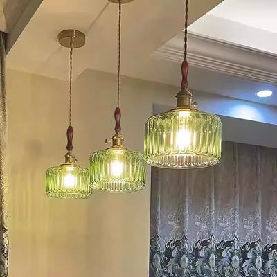 Vintage Creative Glass Metal Pendant Lights Fixture Retro Loft Style Bar Restaurant Kitchen Room Indoor Hanging Lamp Luminaire
