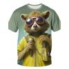 Men's Casual Short-Sleeved T-Shirt, 3D Poker King Pattern Top, Comfortable T-Shirt, Streetwear