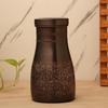 Copper Bedroom Jar with Inbuilt Glass | Rarity Carving Design | Handcrafted, Leakproof, Jointless | Ayurvedic Benefits, Antioxidant Properties |
