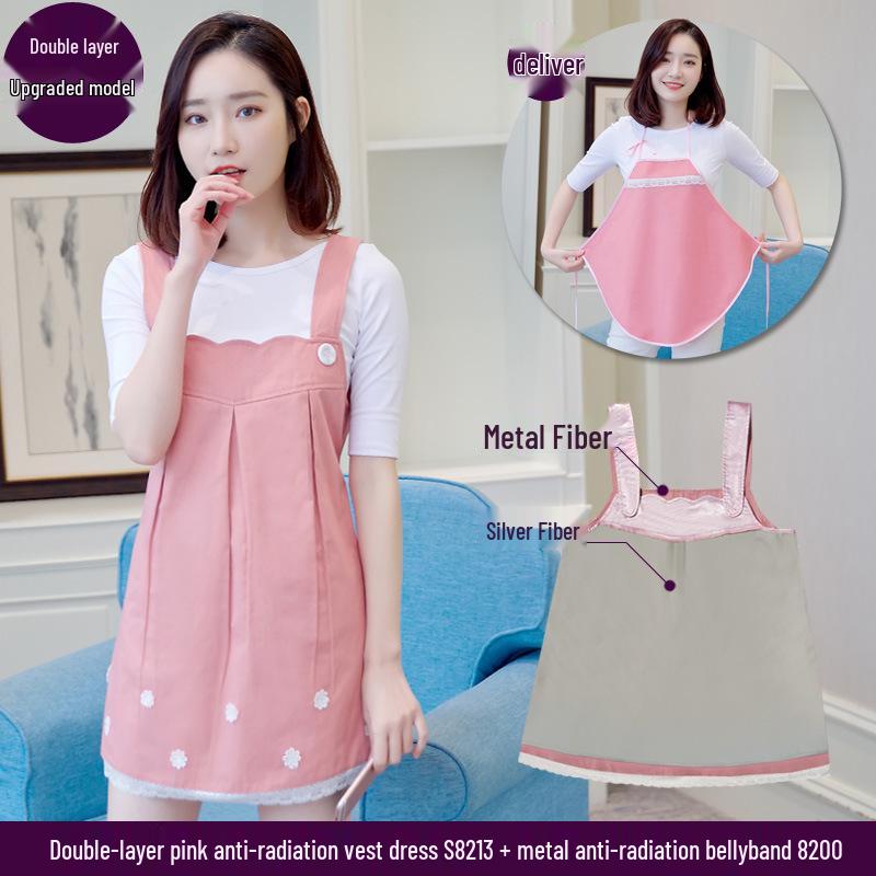 

Женское антирадиационное платье для беременных - Готовое для офиса и невидимая защита для беременности L