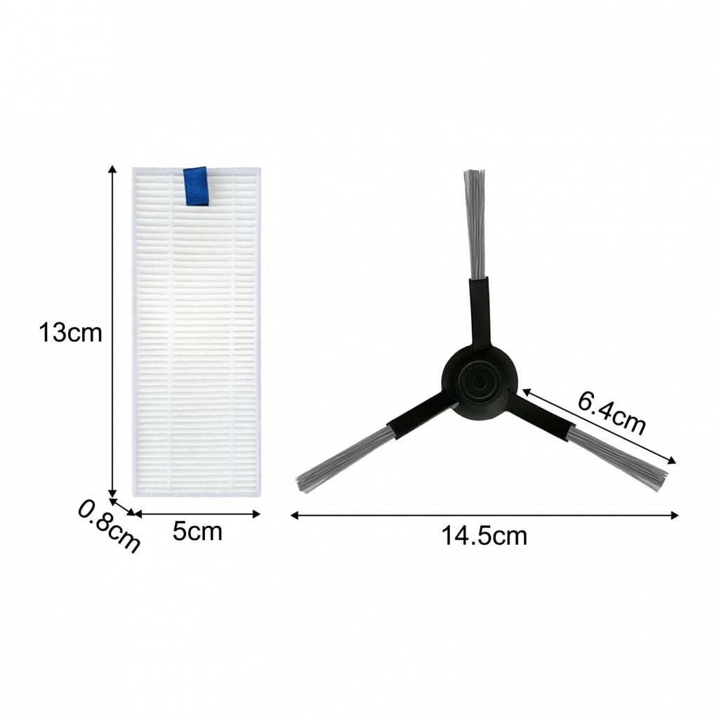 Compact Design Side Brushes Filters Direct Replacement