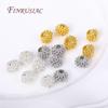 10X8MM Round Spacer Beads Wholesale 18K Gold Plated Design Lantern Coral Spacer Beads Components For DIY Jewelry Making Supplies