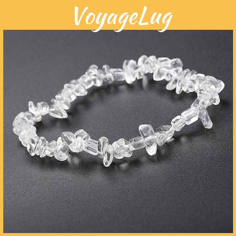 Exquisite Natural Irregular Rock Crystal Gemstone Chips Stretch Strand Bracelet