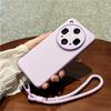 For Oppo Find X8 Ultra 5G Case Precise Cutouts Liquid Silicone + PC Phone Cover with Wrist Strap