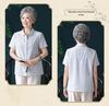 Summer Cotton Top for Middle-aged & Elderly Women - Short-Sleeve, Loose-Fit Grandma Shirt