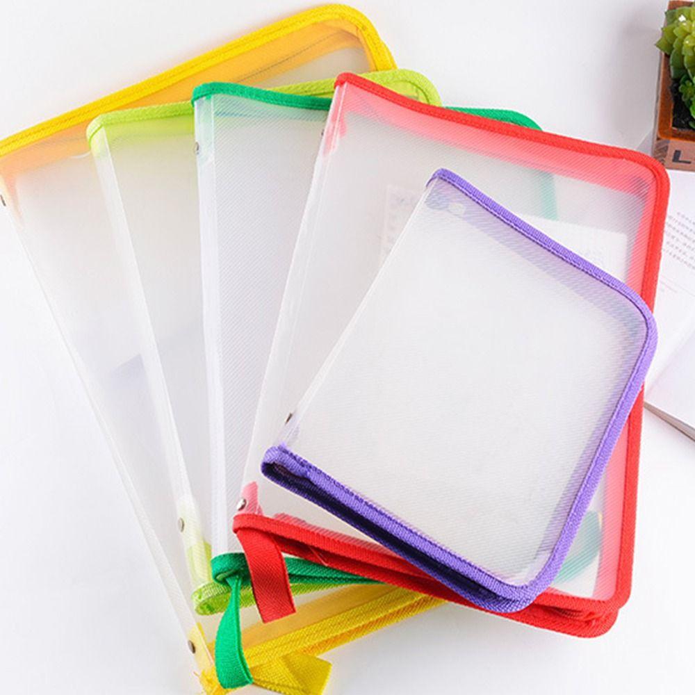 Storage Bags Stationery Test Paper Folder Paper Organizer Zipper Storage Bag File Bag Folders