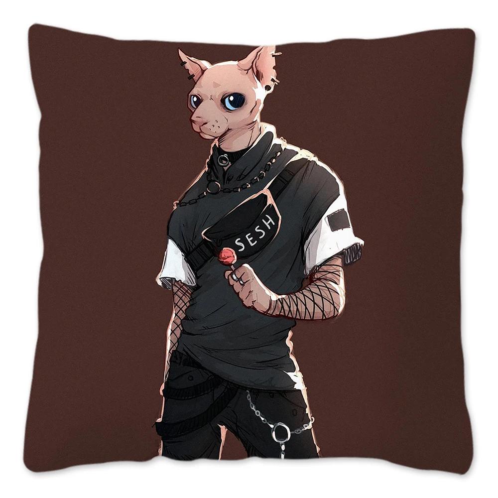 Bingus Cat Meme Pillow Case Home Decoration Funny Cushion Cover for Sofa Livingroom Throw Pillow Cover Fundas Para Cojines