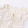 French Bubble Sleeves, Gentle Wind Temperament, Elegant Jacquard Drawstring Dress, Women's High-end Feeling, Waist and Thin Long Dress, Summer