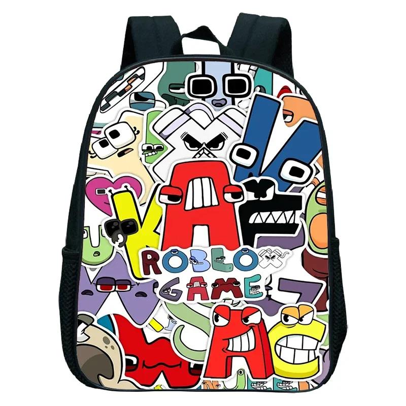 Cartoon Preschool Bookbag Waterproof Backpack Alphabet Lore Print School Bags Kindergarten Backpacks for Boys Girls Kids Bag