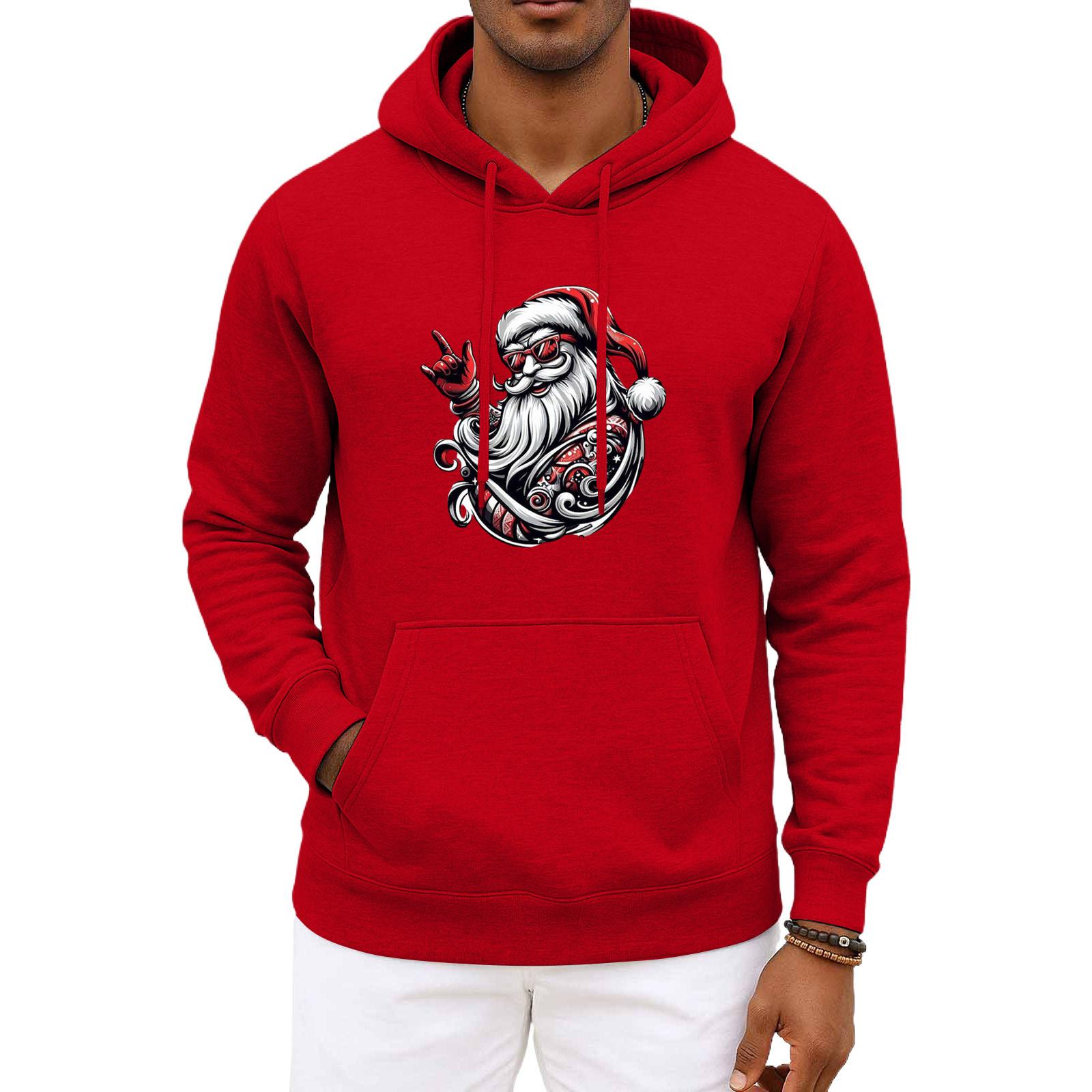 

Men s And Women s Christmas Hooded Hood Long Sleeves Hoodie XL червоний