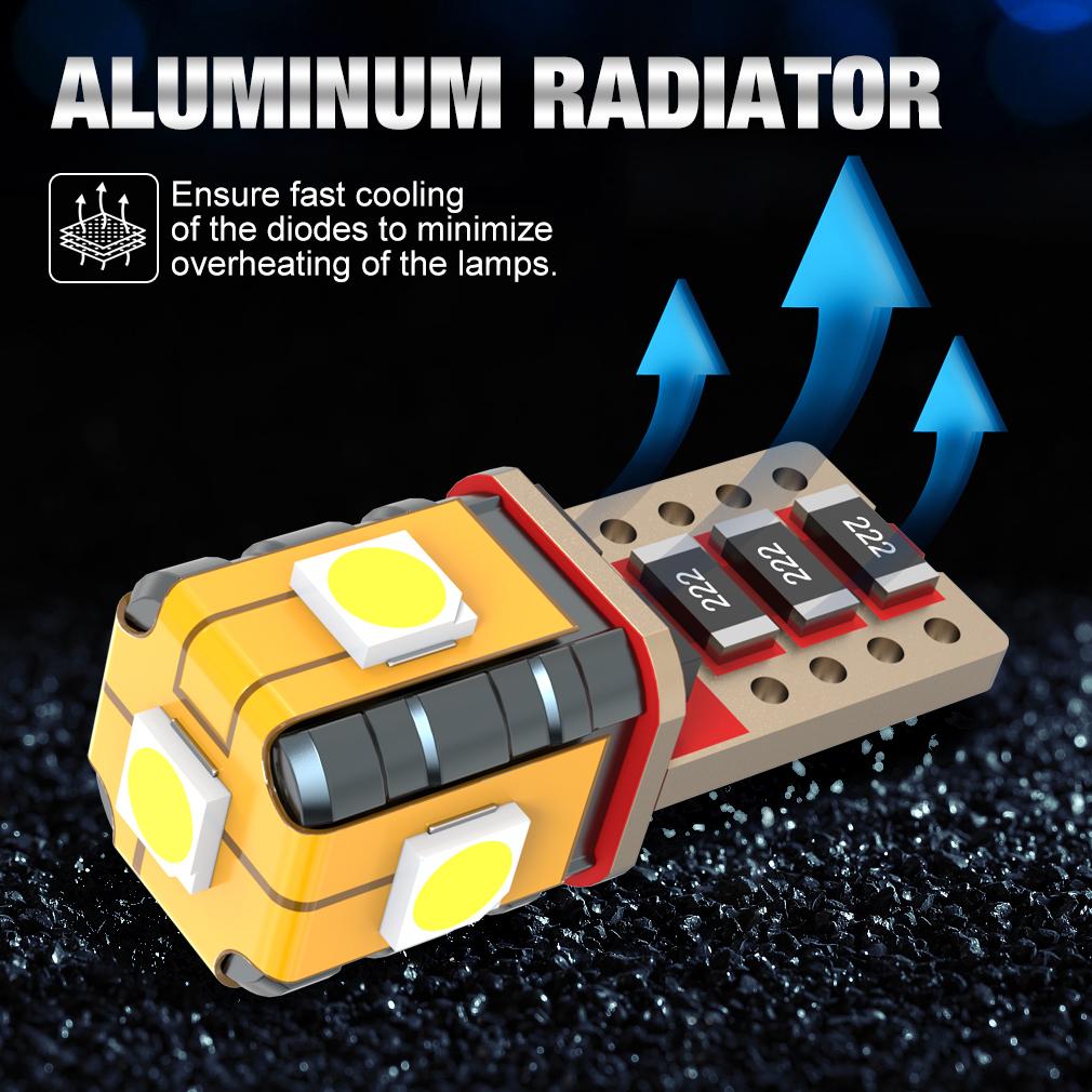 2 Τεμάχια Λάμπες LED T10 Φώτα Αυτοκινήτου Λευκό 168 501 W5W Canbus LED Σφήνα 3030 5SMD Εσωτερικός Θόλος Φωτισμός Ανάγνωσης Φως Πινακίδας Κυκλοφορίας Λυχνία Σήματος 12V 6000K