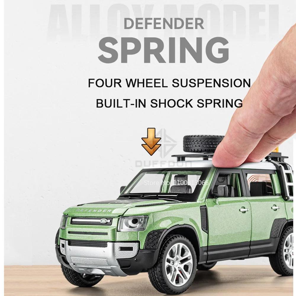 1:24 Land Rover Defender Model Car Toy Alloy Diecast Metal SUV Car Model with Removable Tools Off Road Vehicle for Boy Toys Gift