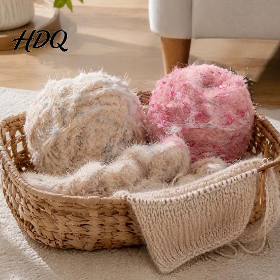 Handcrafted Yarn Supplies 33M Faux Fur Blend Yarn Soft Fuzzy Mohair for Crochet Knitting