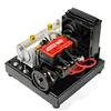 Four-Stroke Engine Model 7.5CC Inline Twin-Cylinder Gas Version with Water-cooled Radiator Engine Starter Base Kit DIY Metal Toy