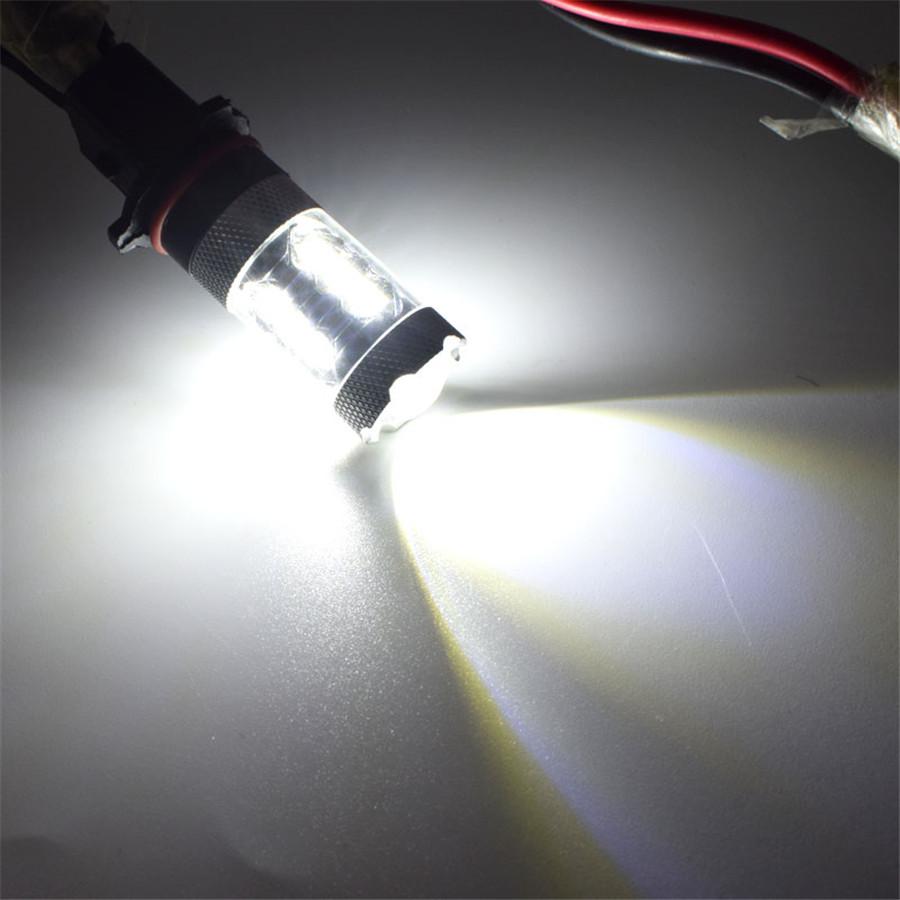 2 stk P13W 80W 2835 16SMD 16LED Lyspære Hvit For 2011-2013 Chevrolet Camaro