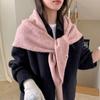 Bright Design Knitted Scarf Solid Color Triangle Scarf Baotou Style Winter Scarf  Casual Wear