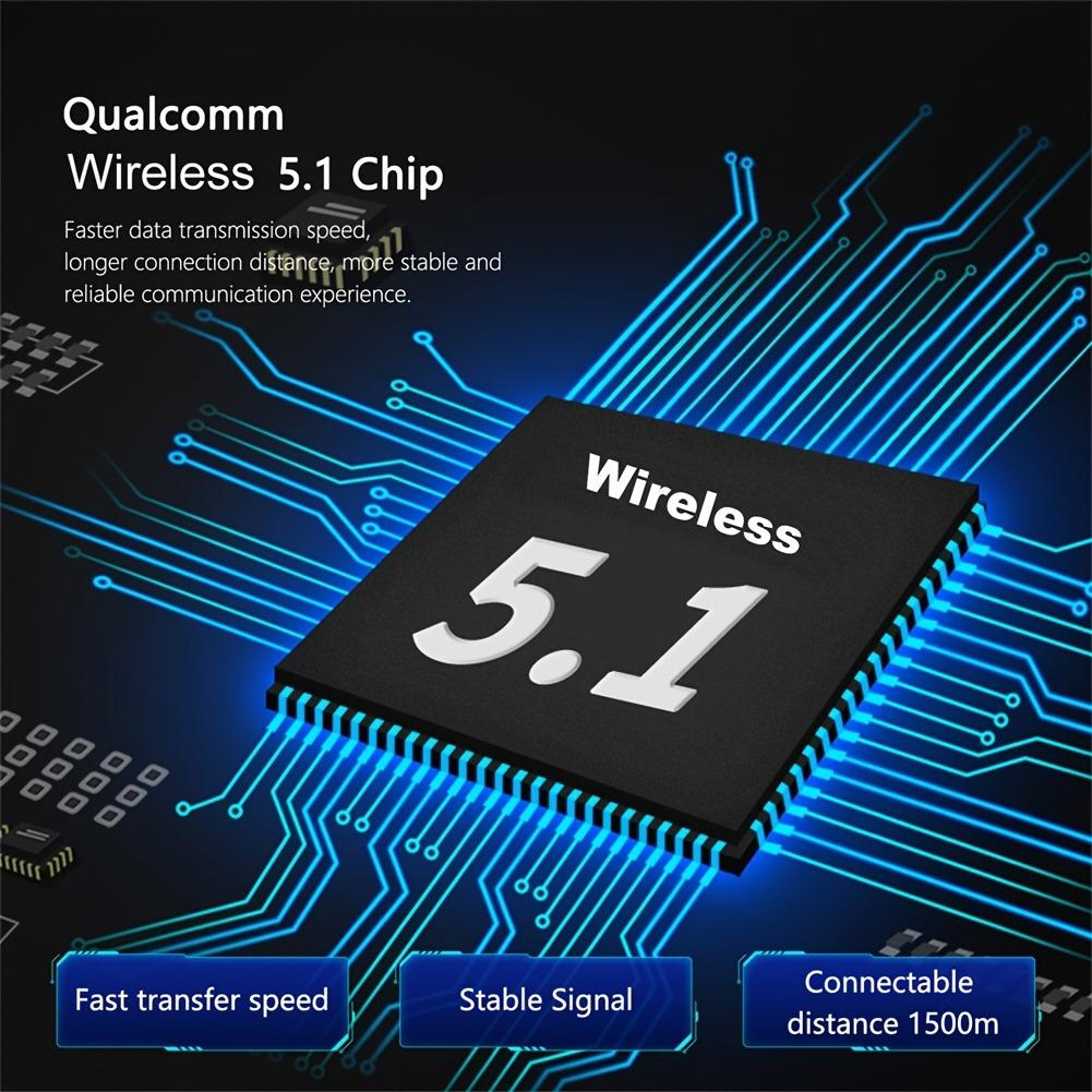 Motorcycle Helmet Bluetooth 5.1 Intercom with 1500m Range, 18h Talk Time, CVC Noise Cancelling & Waterproof Design