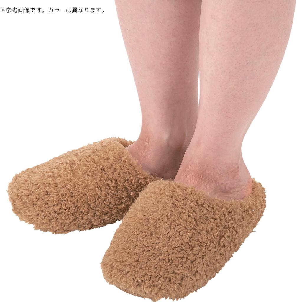 Livheart Room Shoes, Puppy Coat, Cream (23-24.5cm), Toy Poodle, Fluffy, 14123-14