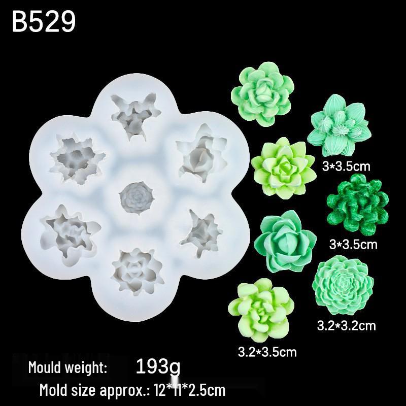 Silicone Flower Molds for DIY Epoxy, Aromatherapy, Candle, and Cake Decoration