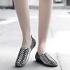 Summer Moccasin Beach Shoes Women Black Casual Weave Slip on Braided Blue Flats Sneakers Plus Size
