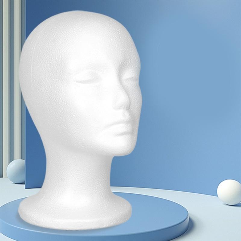 Weibliche Schaumstoff-Schaufensterpuppe Schaumstoff Perückenkopf Perückenständer und Halter Mannequinkopf-Modell Weißer Schaumstoff-Perückenständer zur Hutausstellung