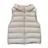 Autumn and winter% white duck down hooded down vest women's short fashion vest light and warm vest jacket