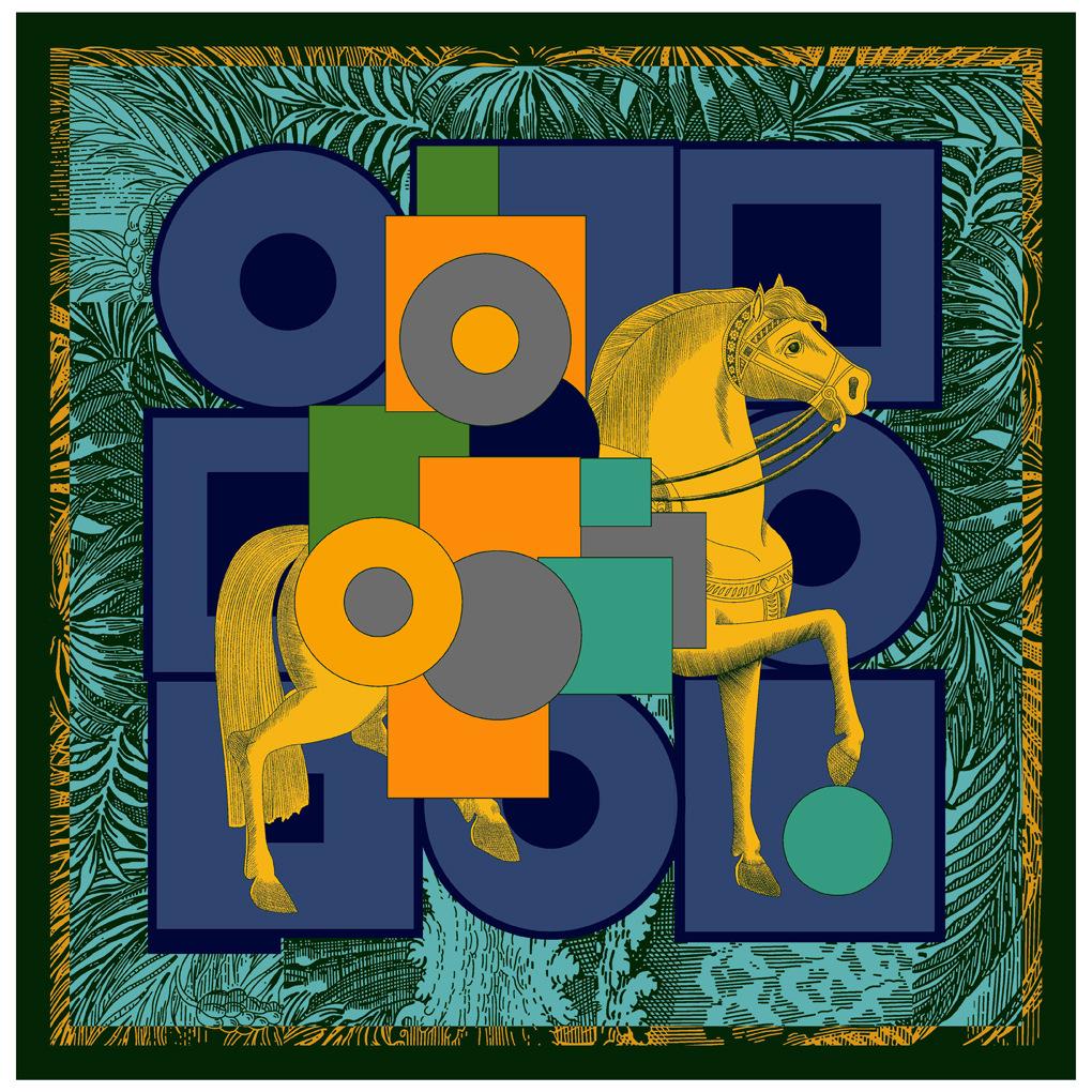 

New Silk Scarf Women Large Shawls Foreast Horse Print Stoles Square Bandana Luxury Kerchief Hijab Scarf Female Foulards 130CM 130x130cm